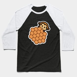 Monkey Egg Puffs Waffles Bambu Brand Baseball T-Shirt